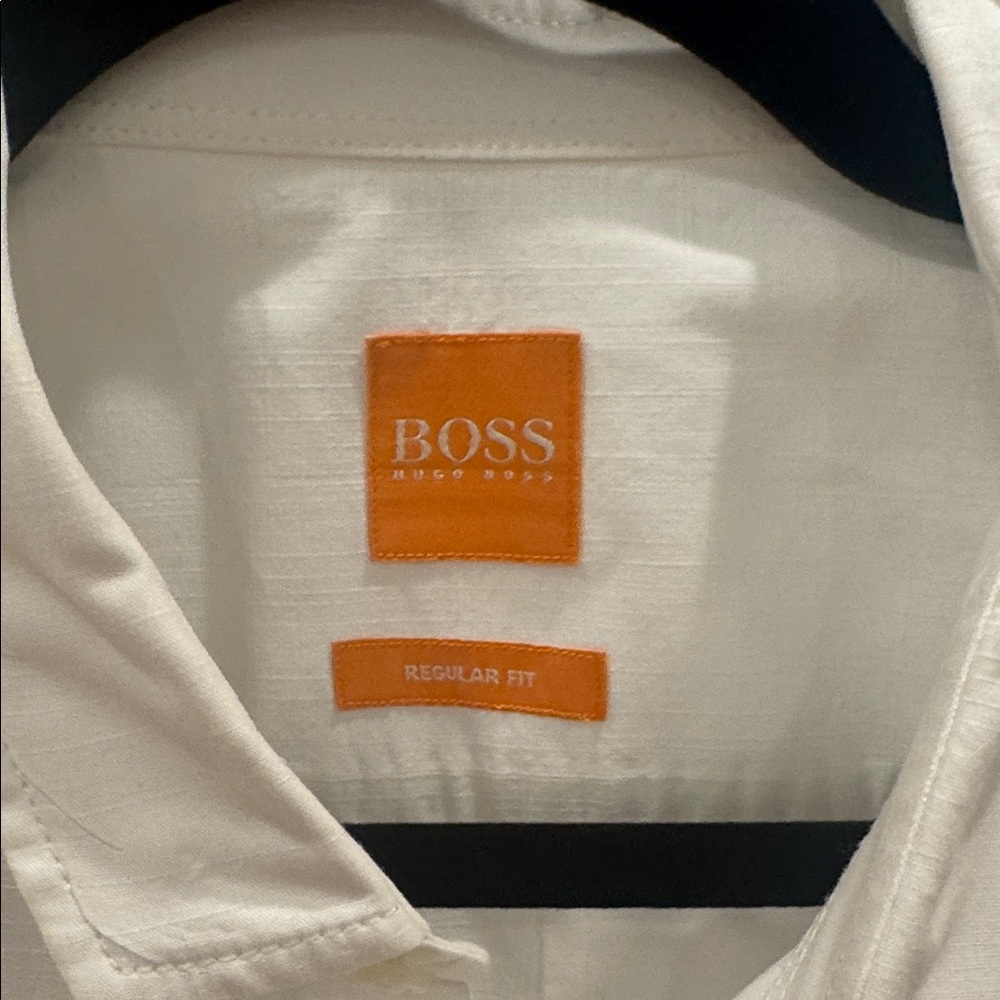 Boss Men's White Button Down Shirt